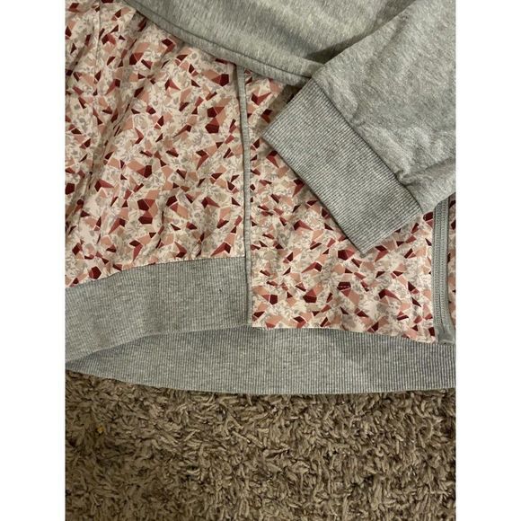 GB Full Zip Stand Up Collar Geometric Sweater S/M - Picture 6 of 11